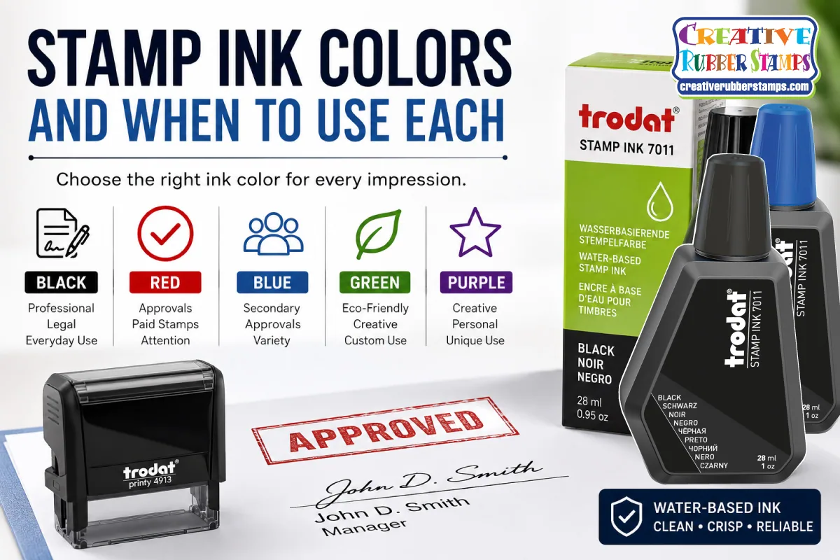 Stamp Ink Colors and When to Use Each