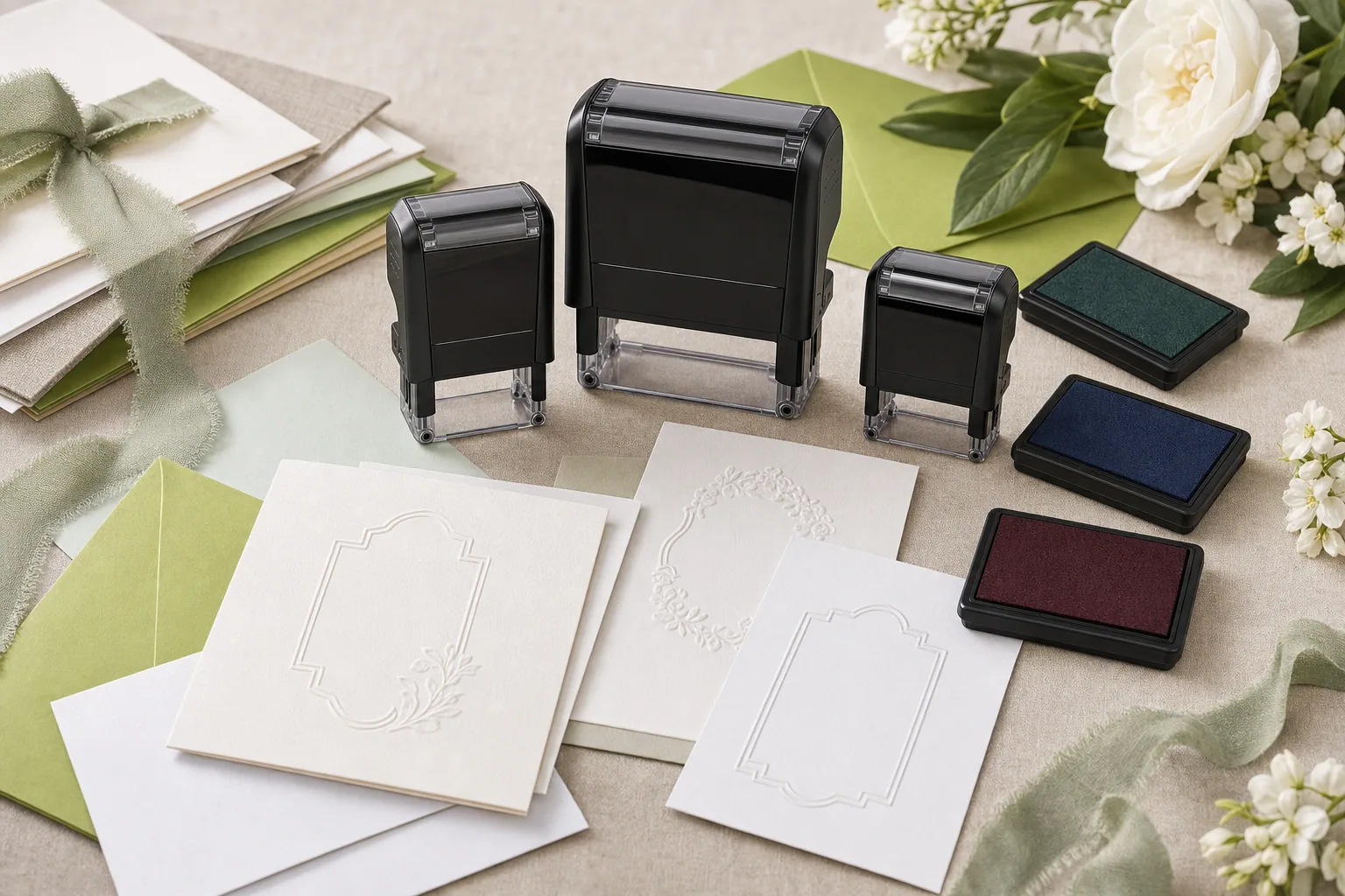Rubber Stamps for Event Planning and RSVP Cards