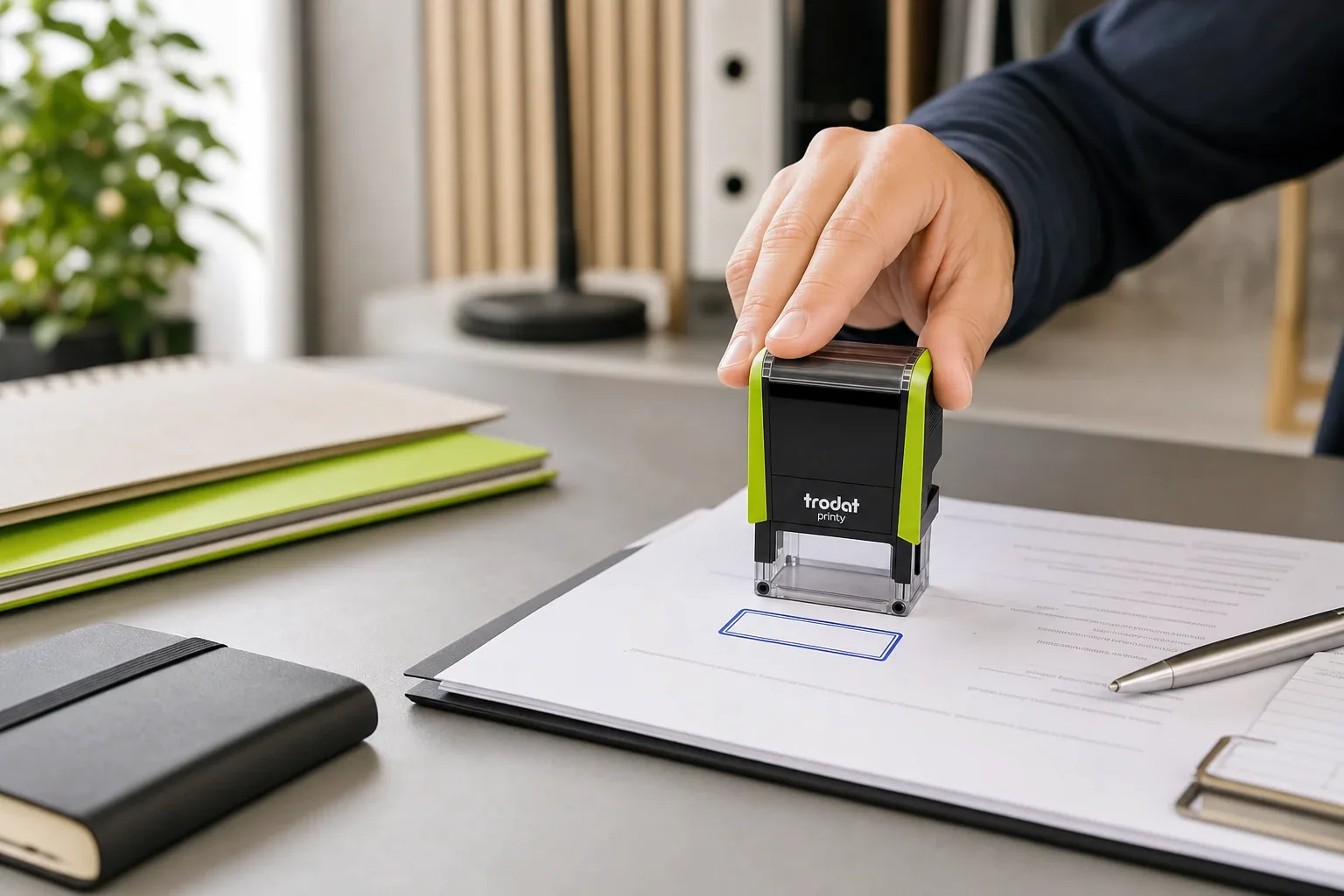 Self-Inking Due Date Stamp to Track Deadlines