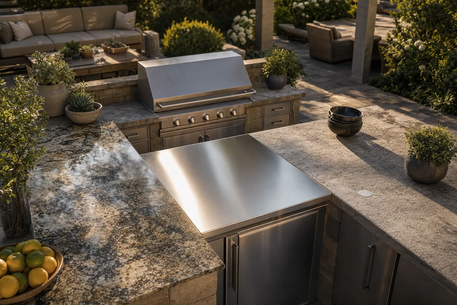 Outdoor Kitchen Countertop Materials Guide