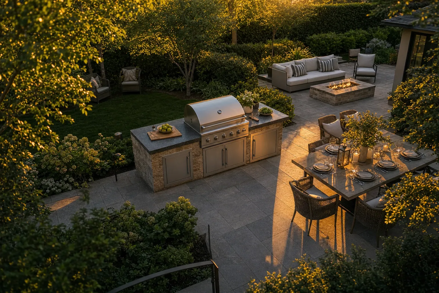 Grill Placement and Deck Setup for Entertaining