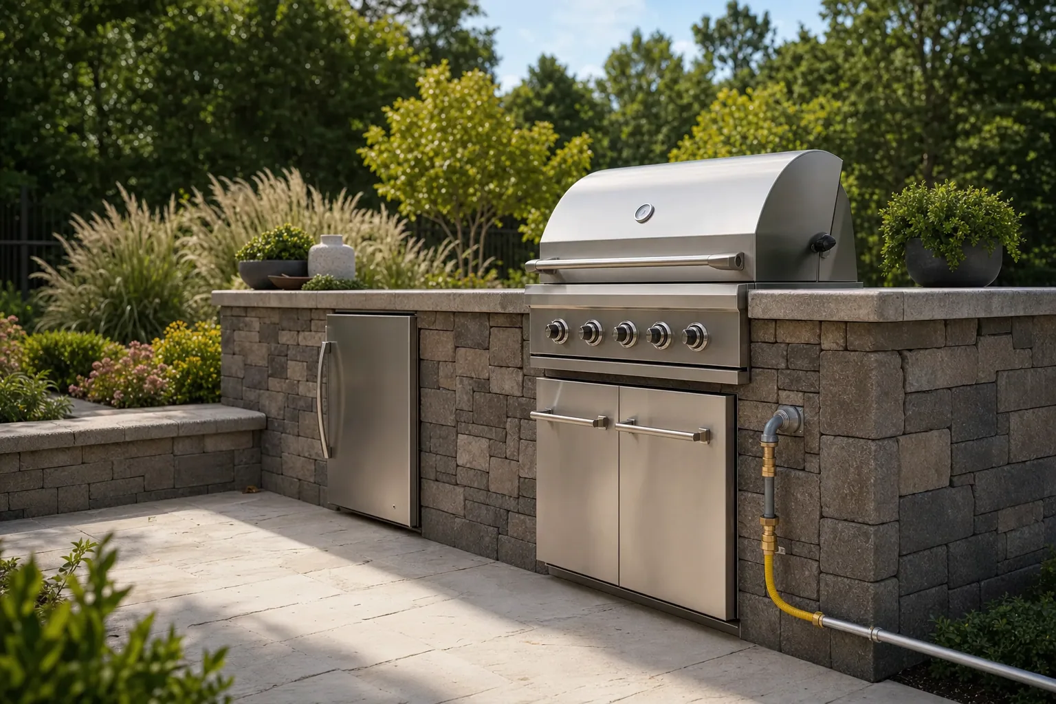 Natural Gas Grill Installation: Outdoor Line Setup