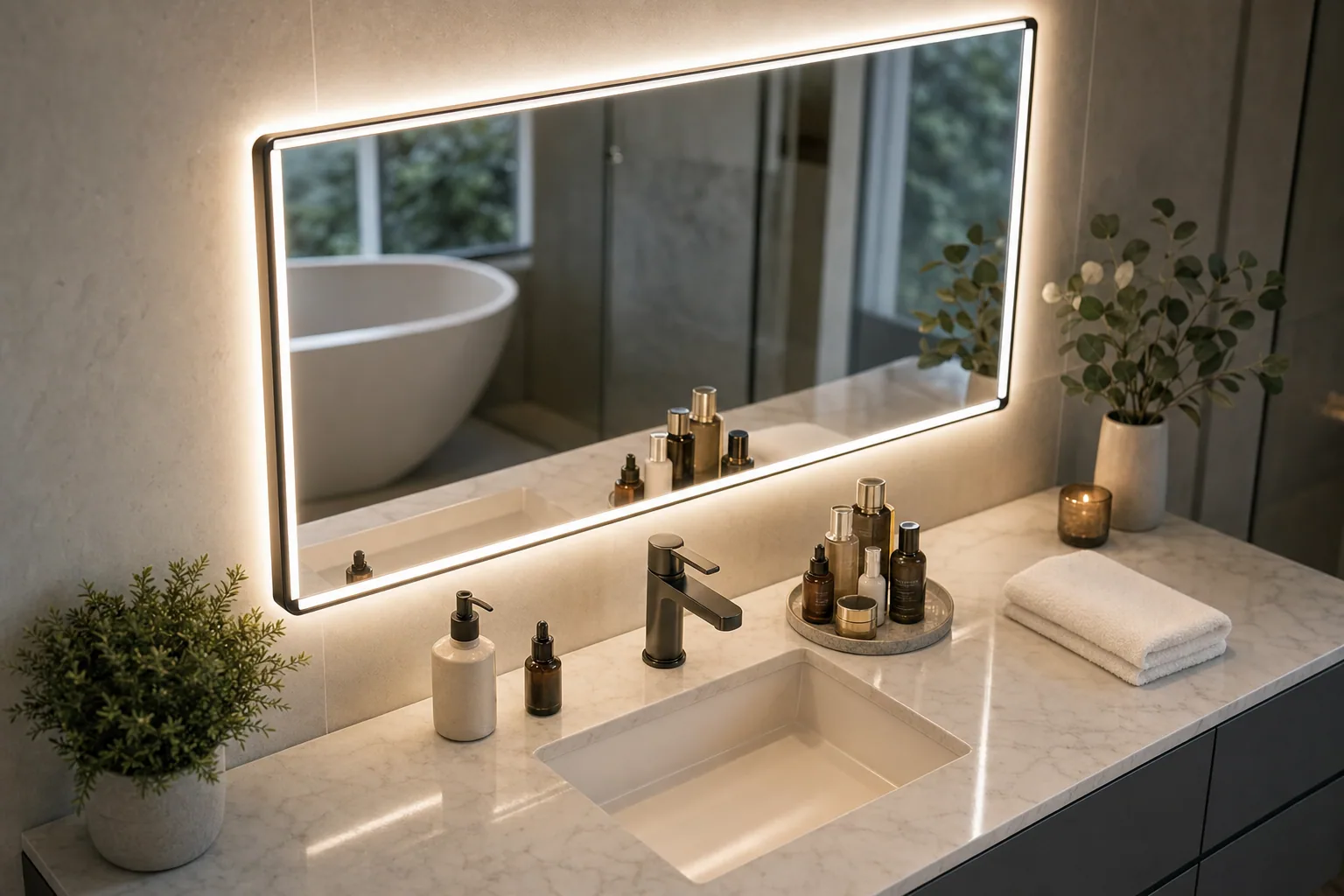 Luxury LED Mirrors for Bathroom Vanities