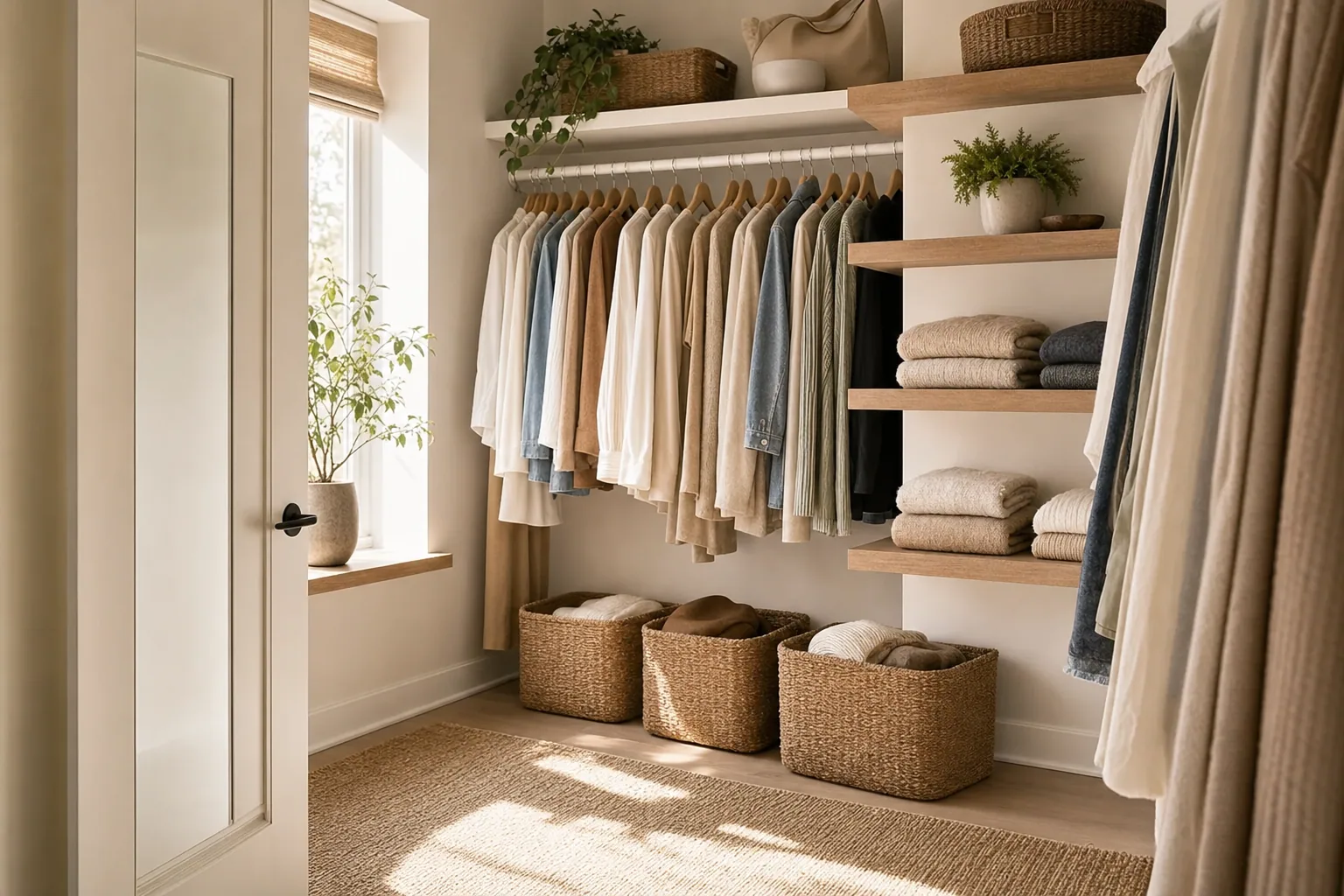 Wardrobe Closet Organization for Small Spaces