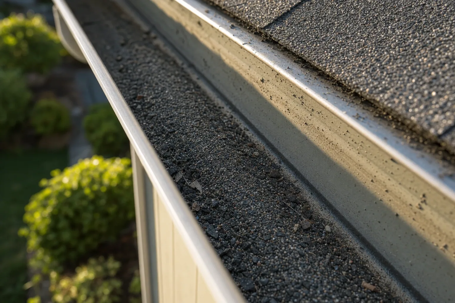 Roof Granules in Gutters: Signs Your Roof Is Aging