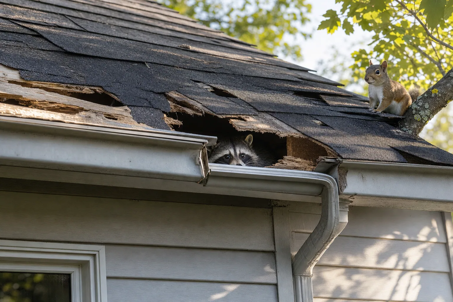 Pest Damage From Raccoons and Squirrels