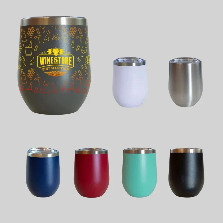 Stainless Steel Wine Tumbler — 12oz