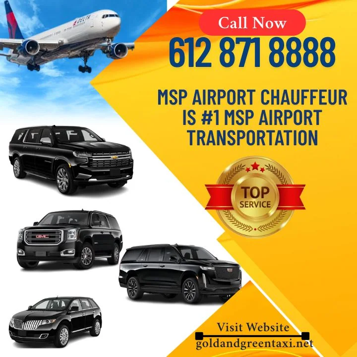 MSP Airport Taxi Cab 24/7 Book Minneapolis Chauffeur Service